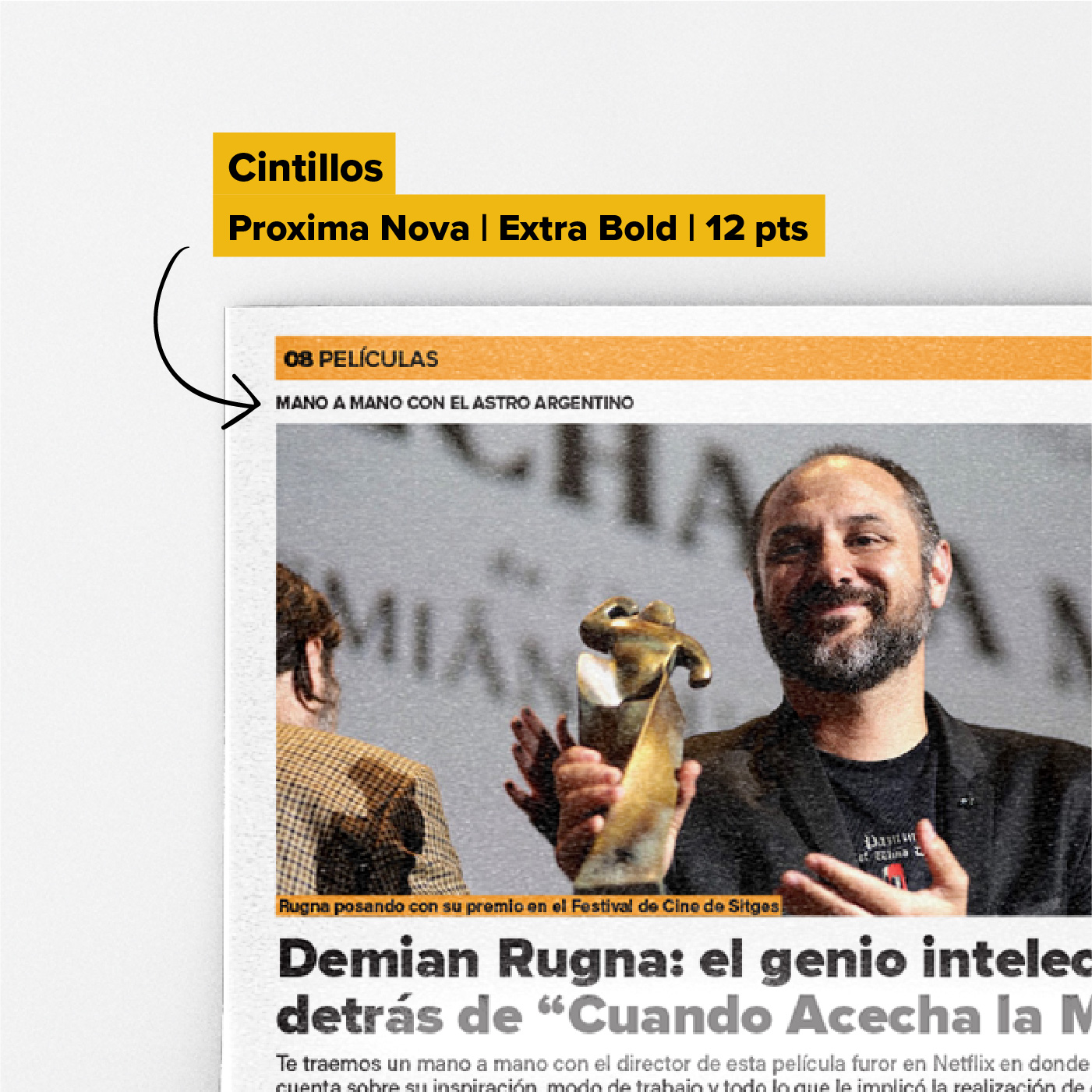 Sistema de cintillos y titulares