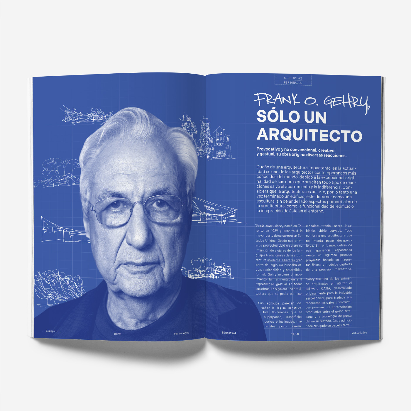 Apertura del perfil de Frank O. Gehry