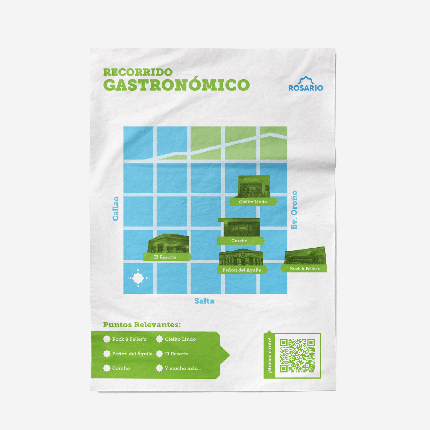 Cartel del recorrido gastronómico